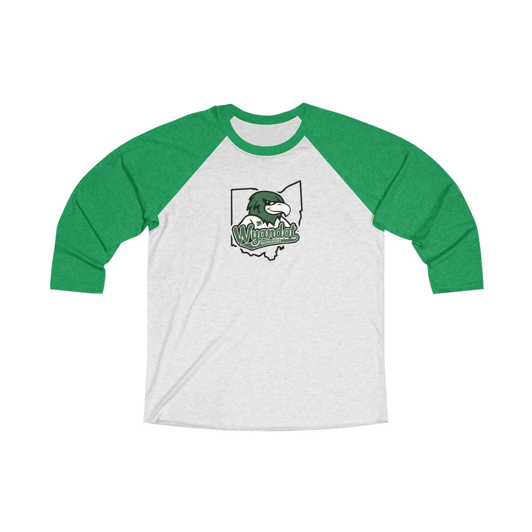 Wyandot Logo Adult Raglan Tee - Super Soft Unisex Tri-Blend