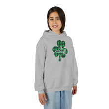 Load image into Gallery viewer, Olde Sawmill Plaid Shamrock YOUTH Hoodie
