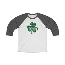 Load image into Gallery viewer, Wyandot Adult Shamrock Raglan Tee - Super Soft Unisex Tri-Blend
