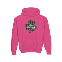 Load image into Gallery viewer, Olde Sawmill Plaid Shamrock YOUTH Hoodie

