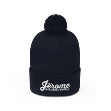 Load image into Gallery viewer, Dublin Jerome Marching Band Script Embroidered Pom Pom Beanie
