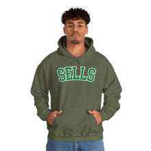 Load image into Gallery viewer, Sells College Block Adult Hooded Sweatshirt

