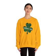 Load image into Gallery viewer, Indian Run Plaid Shamrock Adult Crewneck Sweatshirt
