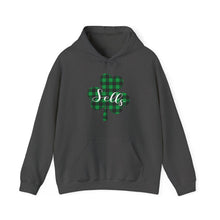 Load image into Gallery viewer, Sells Plaid Shamrock Adult Hooded Sweatshirt
