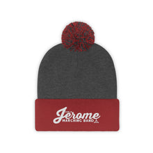 Load image into Gallery viewer, Dublin Jerome Marching Band Script Embroidered Pom Pom Beanie
