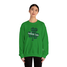 Load image into Gallery viewer, Indian Run Plaid Shamrock Adult Crewneck Sweatshirt
