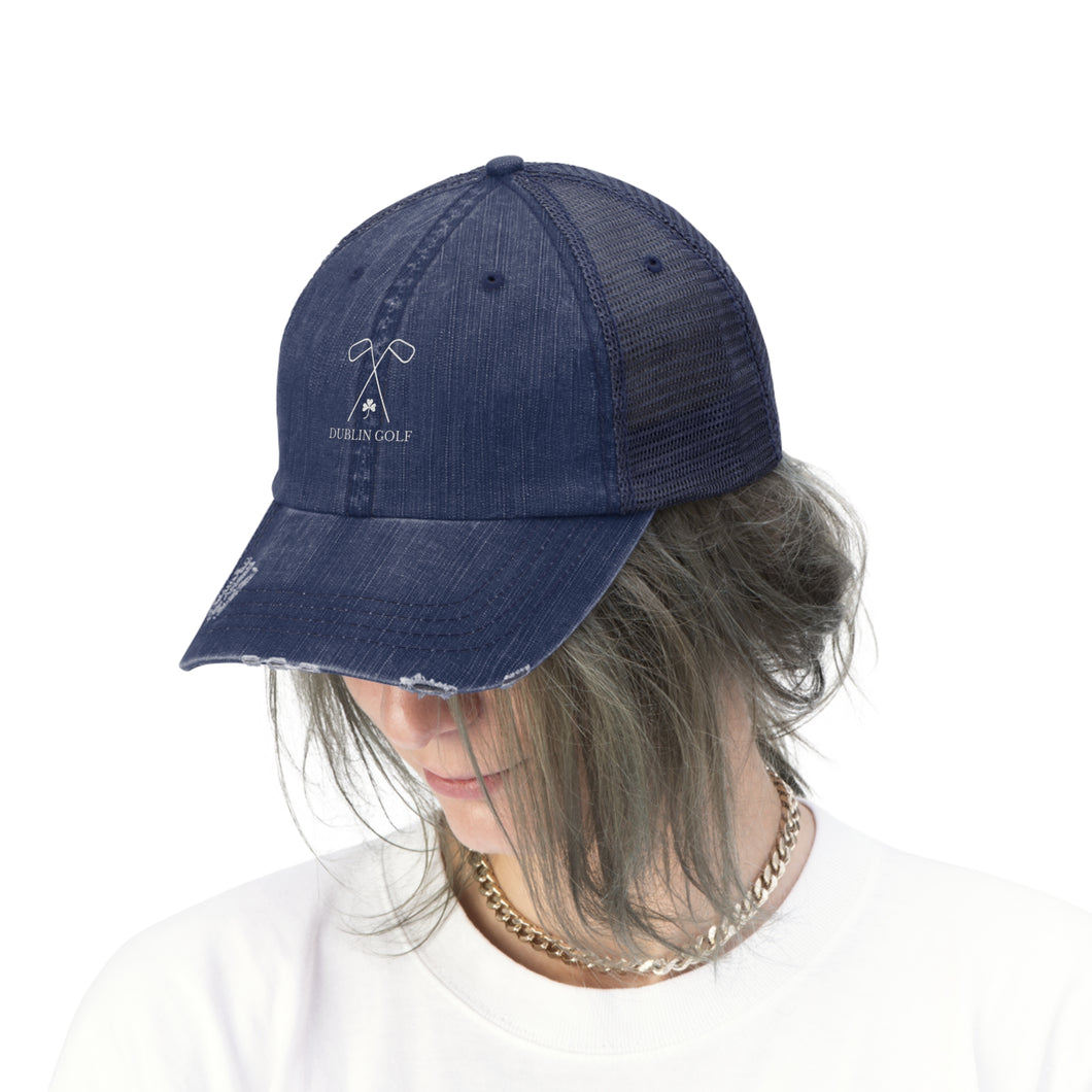 Dublin Golf Logo Embroidered Trucker Hat