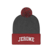 Load image into Gallery viewer, Jerome Arch Embroidered Pom Beanie
