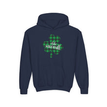 Load image into Gallery viewer, Olde Sawmill Plaid Shamrock YOUTH Hoodie
