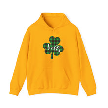 Load image into Gallery viewer, Sells Plaid Shamrock Adult Hooded Sweatshirt

