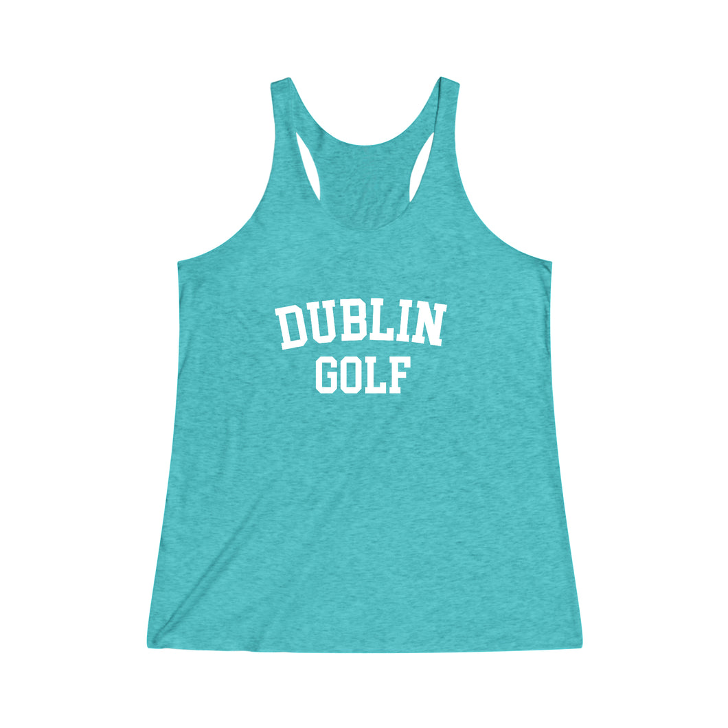 Dublin Golf Collegiate Women's Tri-Blend Racerback Tank