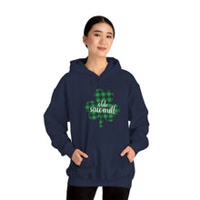 Load image into Gallery viewer, Olde Sawmill Plaid Shamrock ADULT Hooded Sweatshirt
