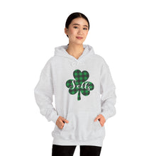 Load image into Gallery viewer, Sells Plaid Shamrock Adult Hooded Sweatshirt
