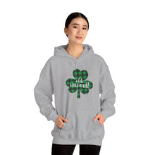 Load image into Gallery viewer, Olde Sawmill Plaid Shamrock ADULT Hooded Sweatshirt

