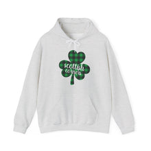 Load image into Gallery viewer, Scottish Corners Plaid Shamrock Hooded Sweatshirt
