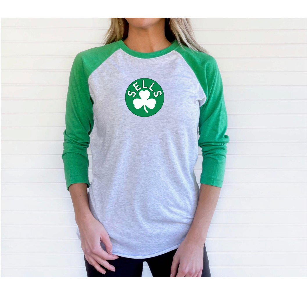 Sells Logo Adult Tri-Blend 3/4 Raglan Tee