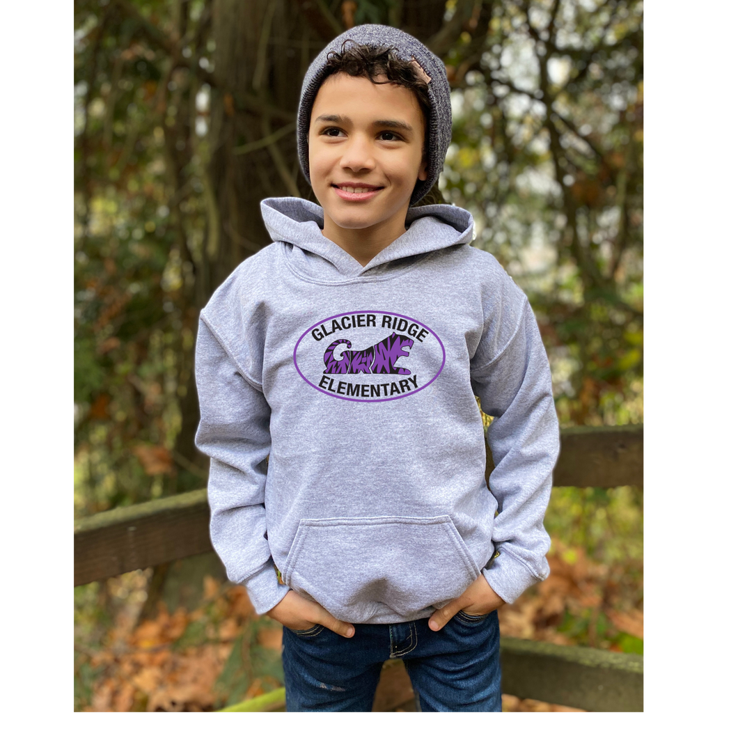 Glacier Ridge Youth Hoodie - Cozy and Stylish School Spirit Sweatshirt