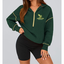 Load image into Gallery viewer, Everersole Women's Half Zip Cropped Hoodie Sweatshirt
