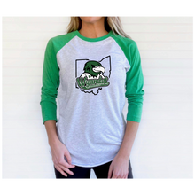 Load image into Gallery viewer, Wyandot Logo Adult Raglan Tee - Super Soft Unisex Tri-Blend
