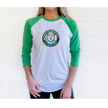 Load image into Gallery viewer, Bishop Elementary Logo-3/4 Raglan Teacher Tee
