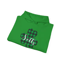 Load image into Gallery viewer, Sells Plaid Shamrock Adult Hooded Sweatshirt

