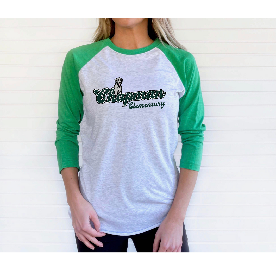 Chapman Teacher Logo Baseball Tee