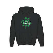 Load image into Gallery viewer, Olde Sawmill Plaid Shamrock YOUTH Hoodie
