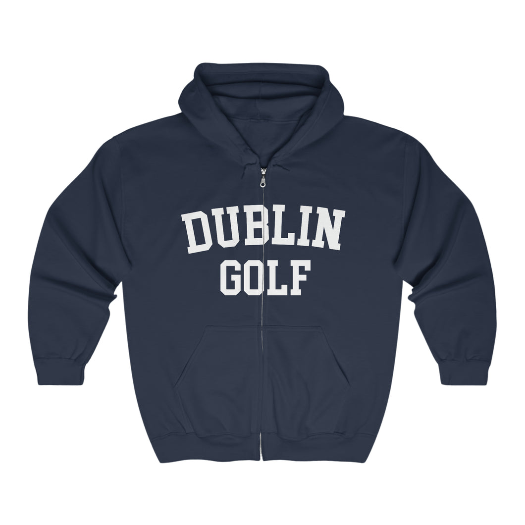 Dublin Golf Collegiate Super Soft Full Zip Hooded Sweatshirt