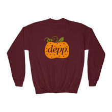 Load image into Gallery viewer, Depp Pumpkin Cutie Youth Crewneck Sweatshirt
