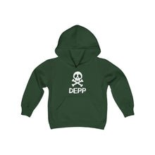 Load image into Gallery viewer, Depp Skull and Bones Youth Hoodie
