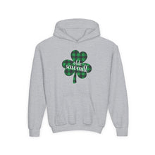 Load image into Gallery viewer, Olde Sawmill Plaid Shamrock YOUTH Hoodie
