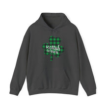Load image into Gallery viewer, Scottish Corners Plaid Shamrock Hooded Sweatshirt
