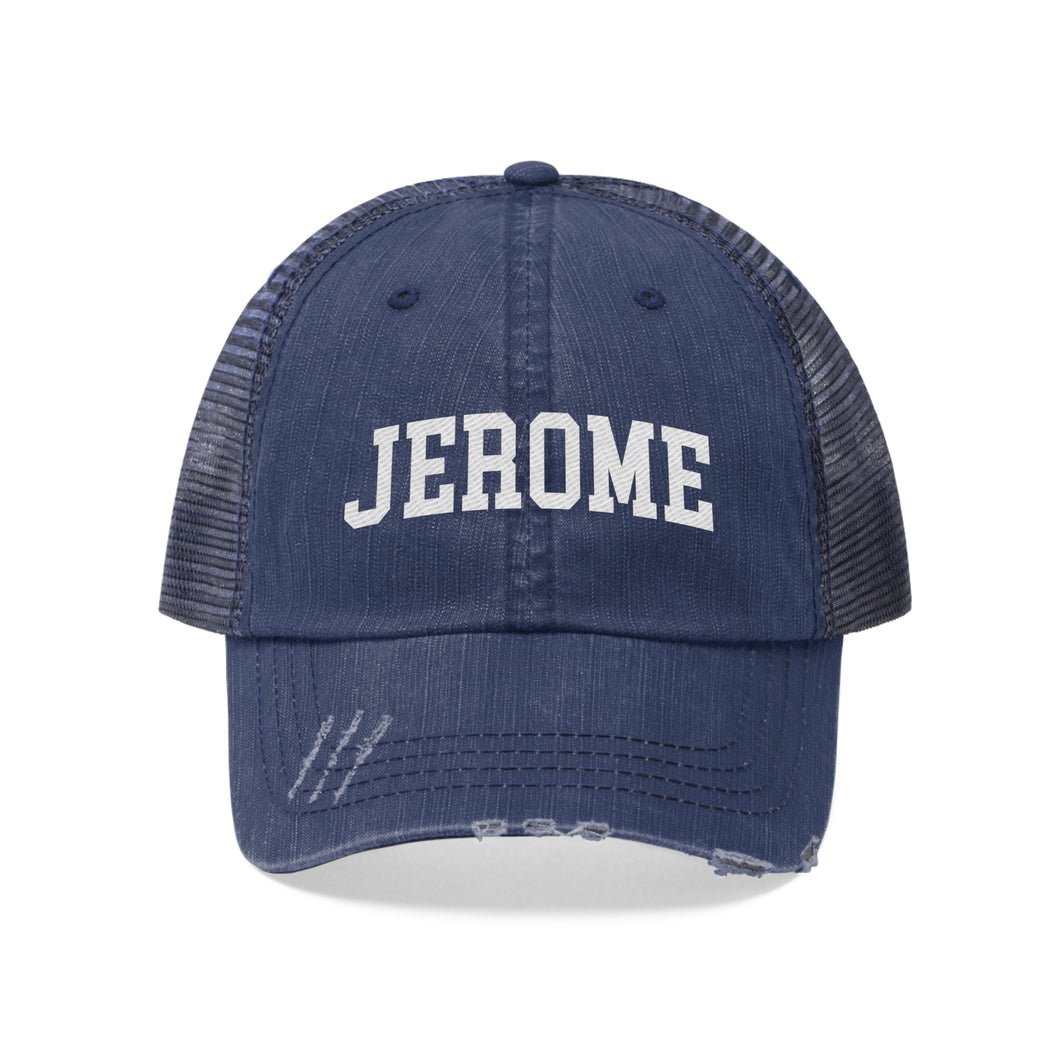 Jerome Arch Embroidered Trucker Hat