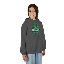 Load image into Gallery viewer, Olde Sawmill Plaid Shamrock YOUTH Hoodie
