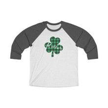 Load image into Gallery viewer, Karrer Plaid Shamrock Baseball Tee
