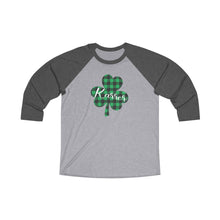 Load image into Gallery viewer, Karrer Plaid Shamrock Baseball Tee
