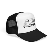 Load image into Gallery viewer, DJMB Band Loading Crew Trucker Hat with Truck Embroidery, Adjustable Foam Cap
