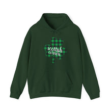 Load image into Gallery viewer, Scottish Corners Plaid Shamrock Hooded Sweatshirt
