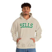 Load image into Gallery viewer, Sells College Block Adult Hooded Sweatshirt
