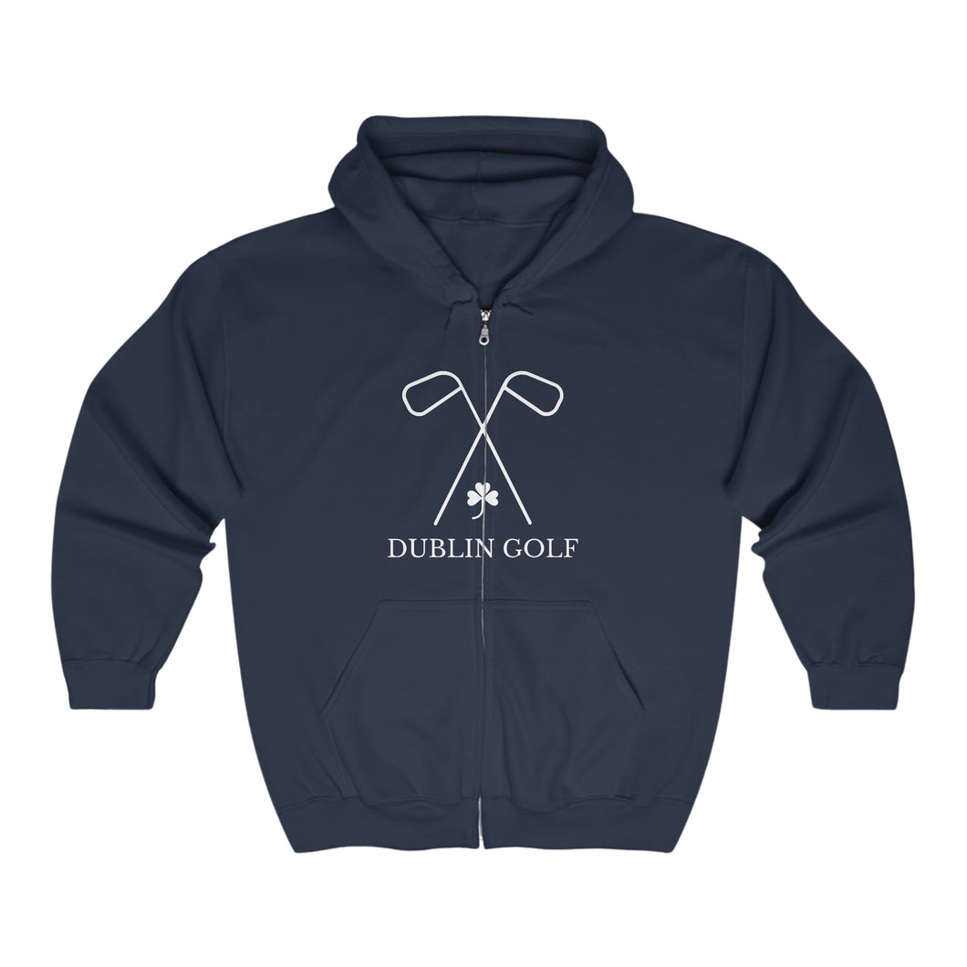 Dublin Golf Logo Super Soft Full Zip Hooded Sweatshirt