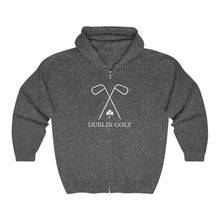 Load image into Gallery viewer, Dublin Golf Logo Super Soft Full Zip Hooded Sweatshirt

