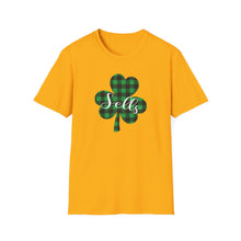 Load image into Gallery viewer, Sells Plaid Shamrock ADULT Super Soft T-Shirt

