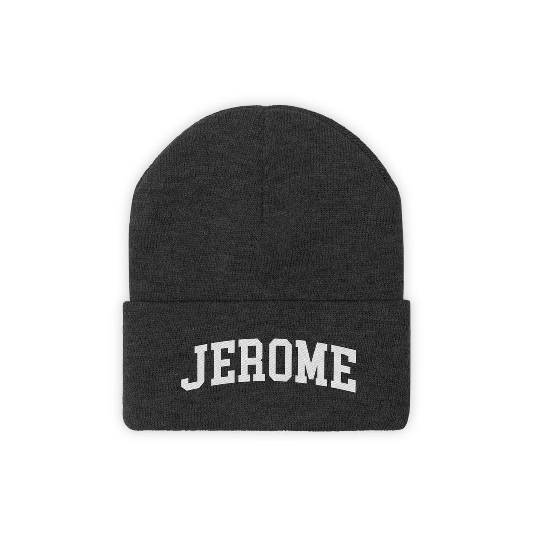 Jerome Arch Embroidered Knit Beanie