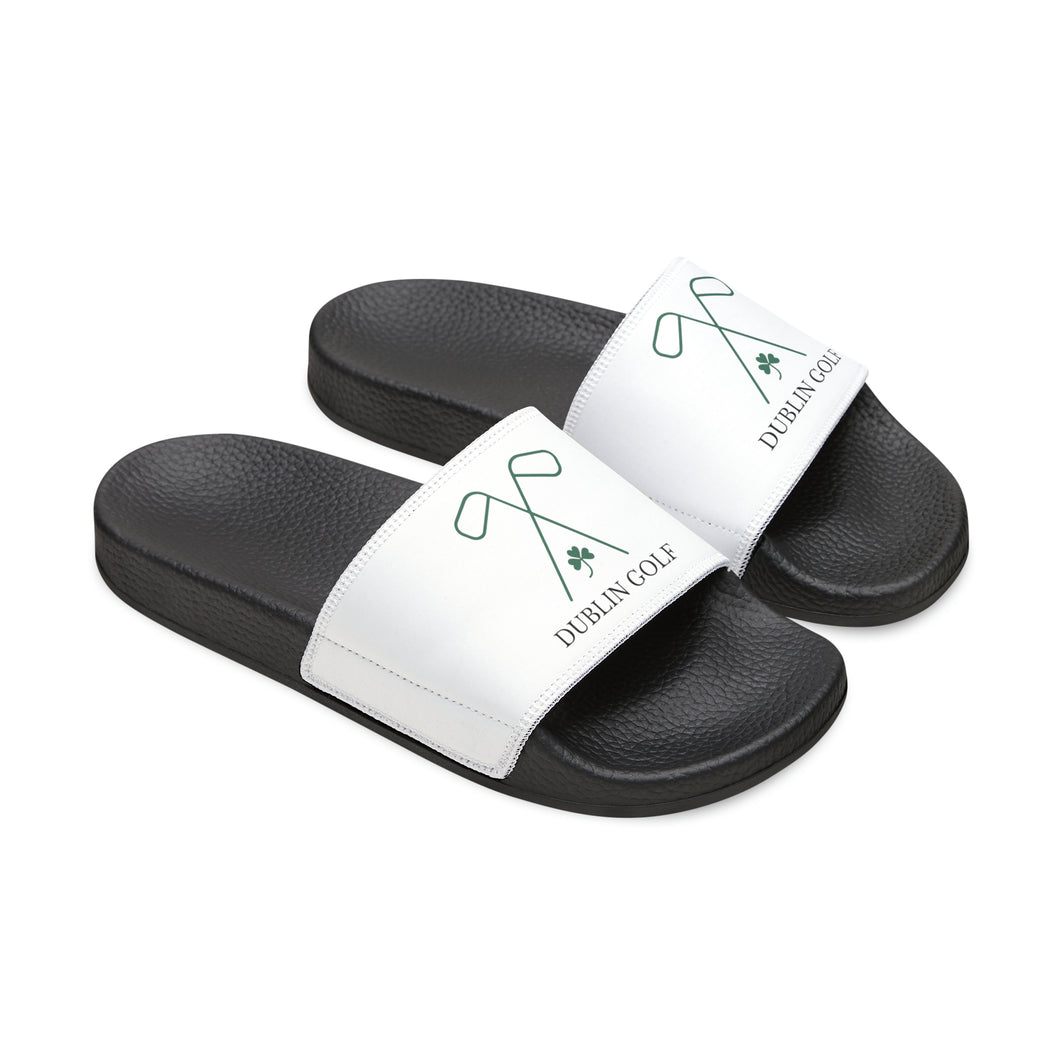 Dublin Golf Logo Women's PU Slide Sandals
