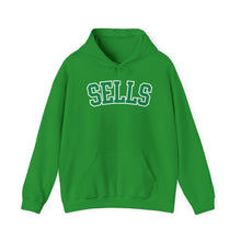 Load image into Gallery viewer, Sells College Block Adult Hooded Sweatshirt
