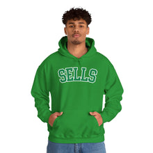 Load image into Gallery viewer, Sells College Block Adult Hooded Sweatshirt
