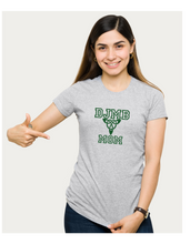 Load image into Gallery viewer, DJMB Band Mom &quot;I&#39;m with the band&quot; Softstyle Tee - Women&#39;s Cut (Runs Small, order a size up if in between sizes)
