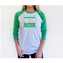 Load image into Gallery viewer, Davis Irish Nation Baseball Tee
