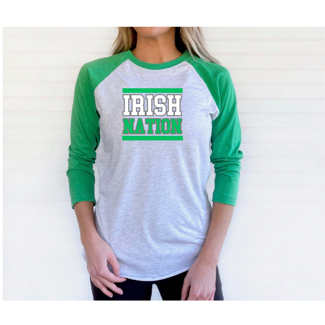 Davis Irish Nation Baseball Tee