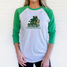 Load image into Gallery viewer, Jerome Basketball Cheer Unisex Tri-Blend 3\4 Raglan Tee
